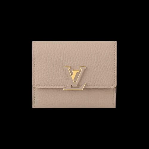Louis Vuitton Capucines XS Wallet 'Galet Grey Empreinte Cowhide Leather'