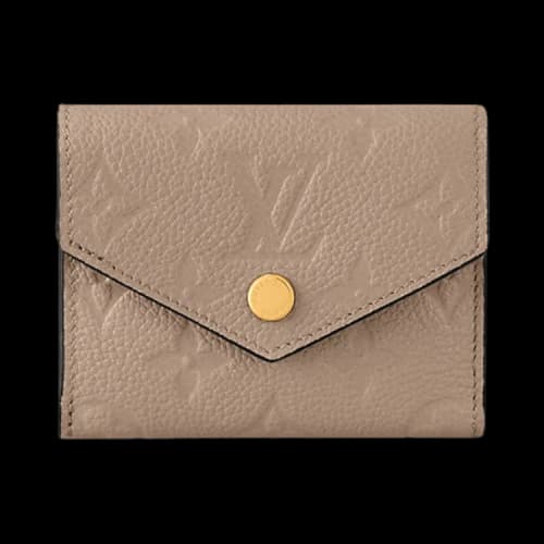 Louis Vuitton Zoé Wallet 'Tourterelle Gray Monogram Embossed Empreinte Cowhide Leather'