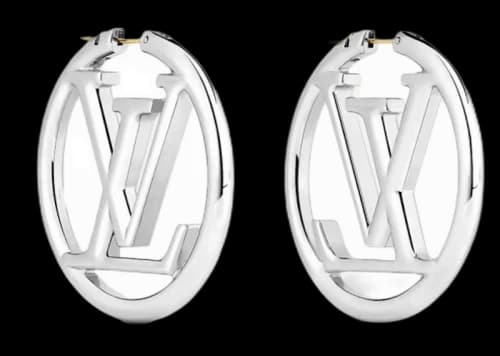 Louis Vuitton Louise Hoop Earrings Silver