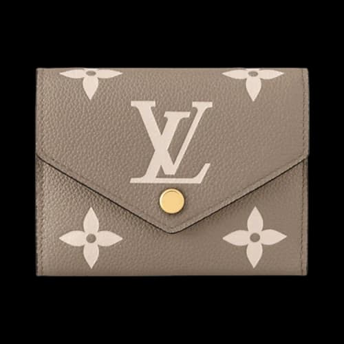 Louis Vuitton Victorine Wallet 'Tourterelle Gray/Cream Monogram Embossed Empreinte Cowhide Leather'
