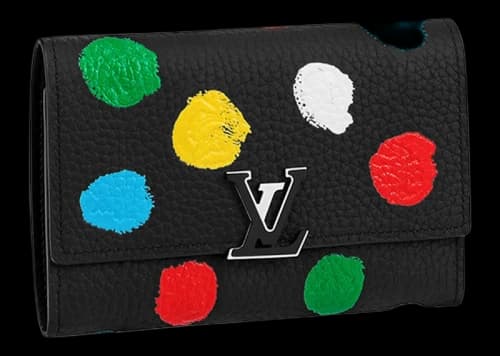 Louis Vuitton x Yayoi Kusama Capucines Compact Wallet Black