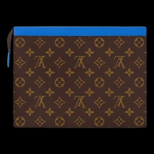 LOUIS VUITTON Pochette Voyage MM Monogram Macassar Canvas 'Blue'
