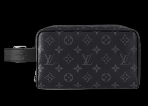 Louis Vuitton Locker Dopp Kit Monogram Eclipse Canvas