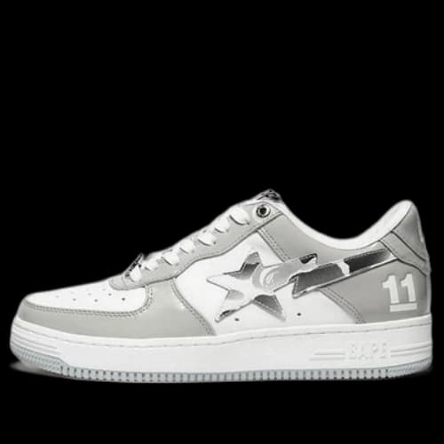 A BATHING APE Bape Sta 'White Silver Grey'