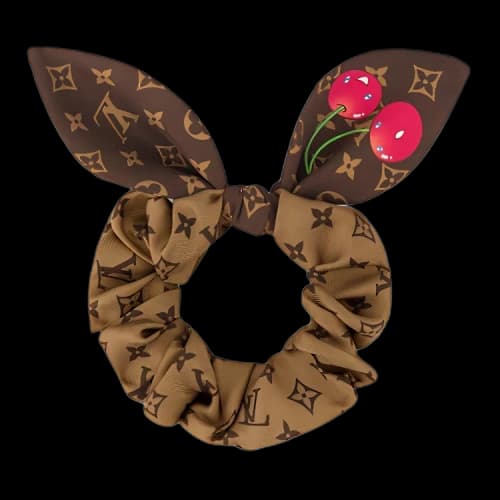 Louis Vuitton x Takashi Murakami Monogram Cherry Set of Scrunchies Brown/White