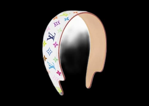 Louis Vuitton x Takashi Murakami Monogram Multicolor LV Outline Headband White