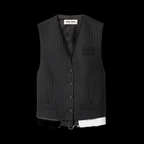 Miu Pinstripe Vest 'Black'