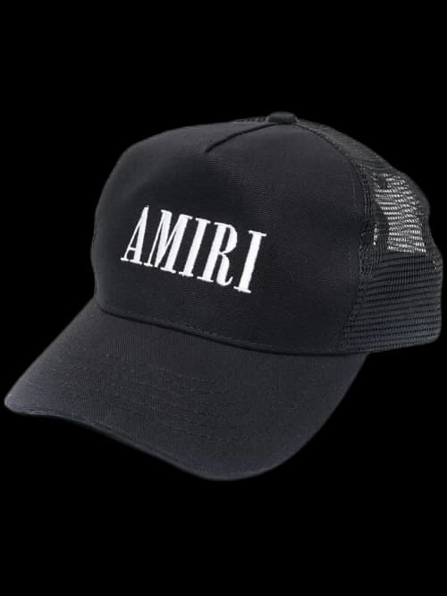 AMIRI Logo Trucker Hat Black/White