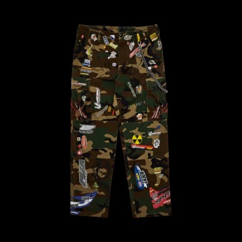 Vetements Camo Sticker Cargo Pants W/ Chain 'Multicolor'