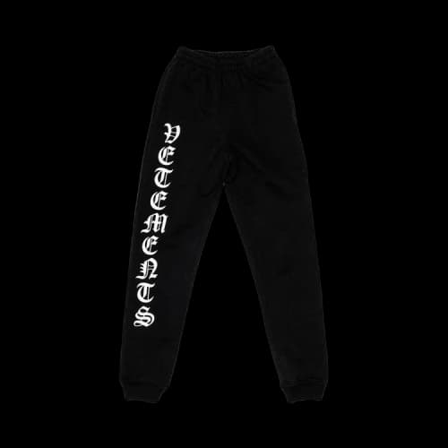 Vetements Gothic Font Sweatpants 'Black'