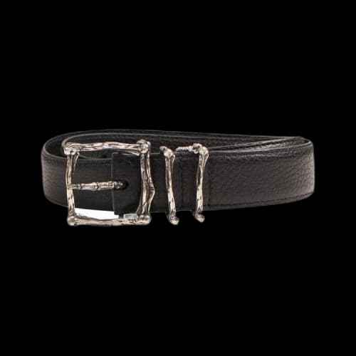 Amiri Molded Calf Bones Belt 'Black'
