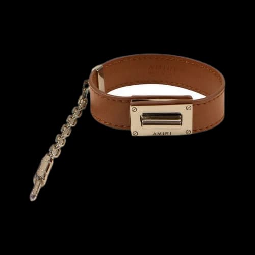 Amiri Pebbled Jax Bracelet 'Brown'
