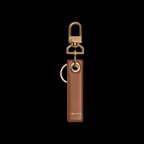 Amiri Nappa Tag Keychain 'Brown'