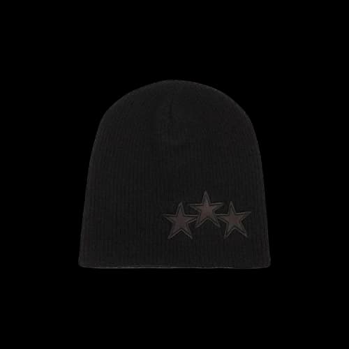 Amiri 3 Star Beanie 'Black/Black'