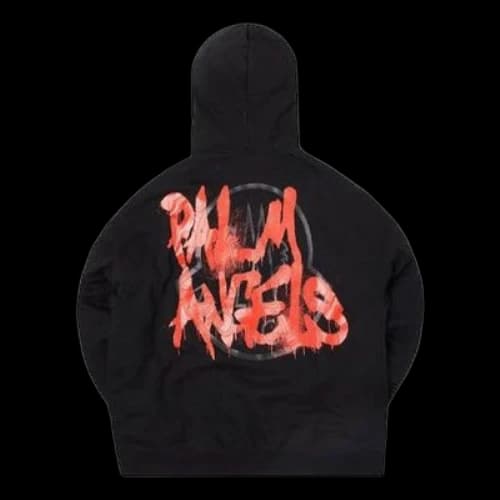 KITH x Moncler x PALM ANGELS Maglia Con Cappuccio Hoodie 'Black'