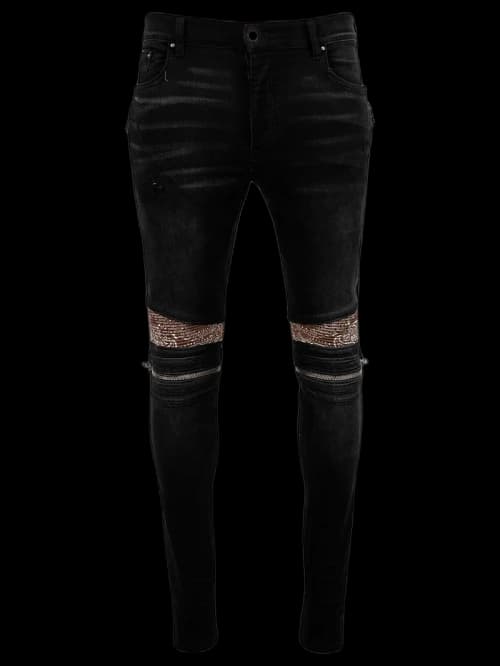 AMIRI MX2 Brown Bandana Jeans Antique Black