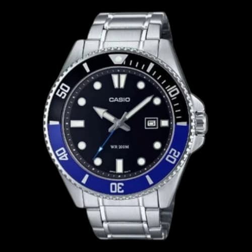 CASIO MDV-107D-1A2V 'Silver Black'