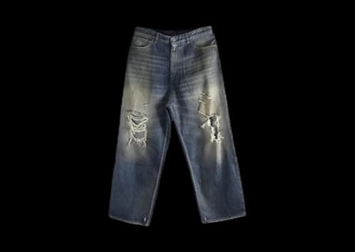 Vetements Trashed Jeans Washed-Out Blue