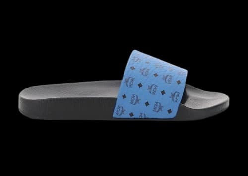 MCM Monogram Slides Blue Black