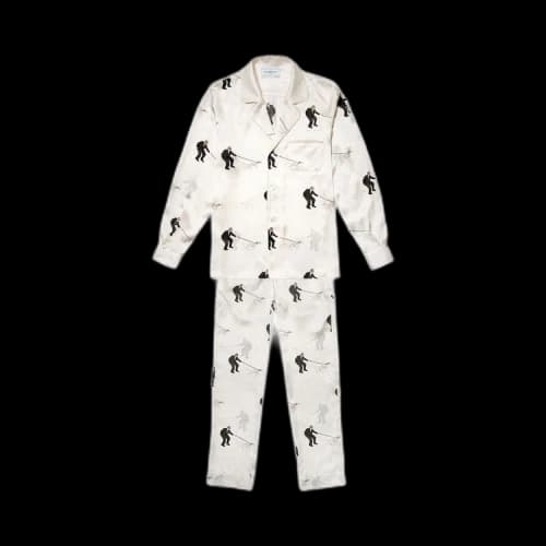 Casablanca Printed Satin Pyjama Set 'Aristotle'