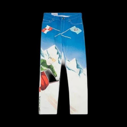 Casablanca Printed Denim 'Horse Piste'