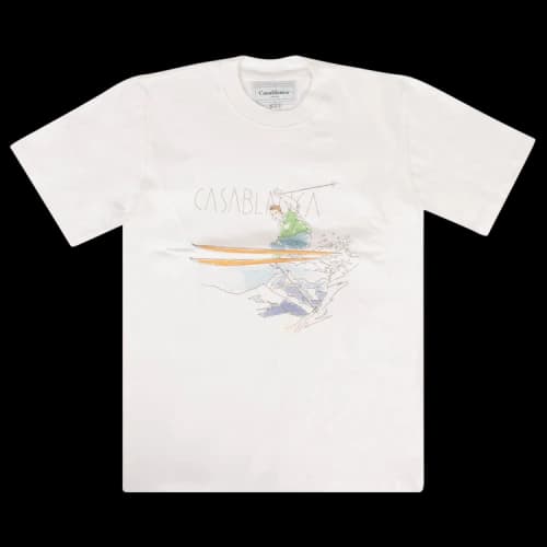 Casablanca Ski Jump Printed Short-Sleeve T-Shirt 'White'