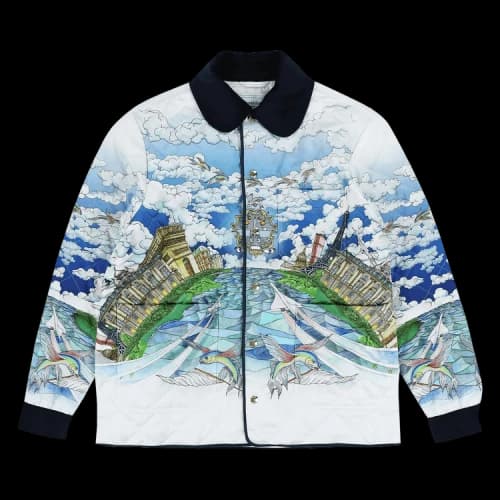Casablanca Printed And Quilted Hunting Jacket 'Le Vol Ideal'