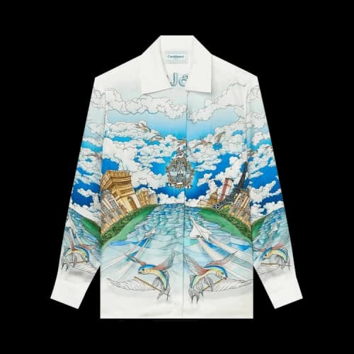 Casablanca Cuban Collar Long-Sleeve Shirt 'Levolideal'