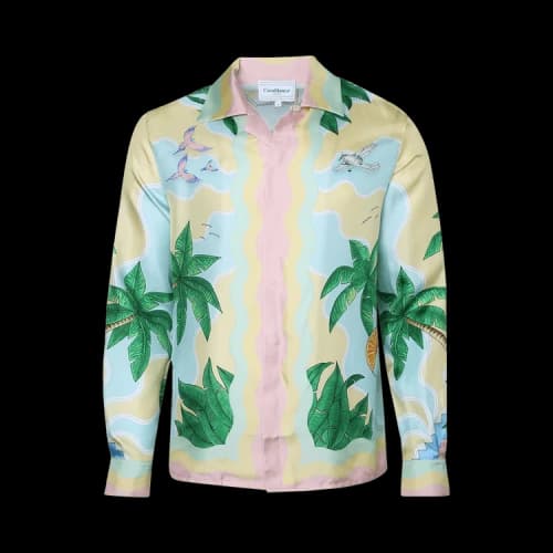 Casablanca Long-Sleeve Silk Shirt 'Arts Club/Multicolor'
