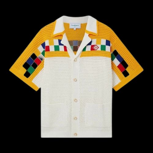 Casablanca Crochet Shirt 'White/Multicolor'