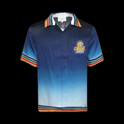 Casablanca Cuban Collar Short-Sleeve Shirt 'Studio De Musique'
