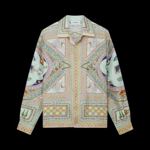 Casablanca Cuban Collar Long-Sleeve Shirt 'Le Labyrinthe'