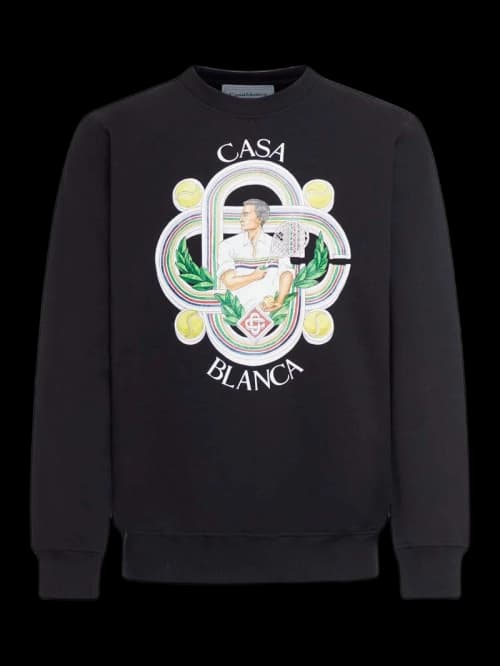 Casablanca Le Joueur Printed Sweatshirt Black