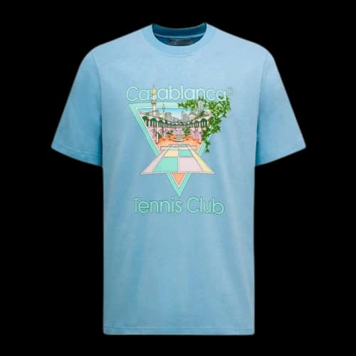 Casablanca Tennis Club Icon T-shirt Blue