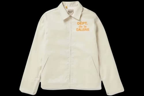 Gallery Dept. Montecito Logo-Print Cotton-Twill Jacket Ecru
