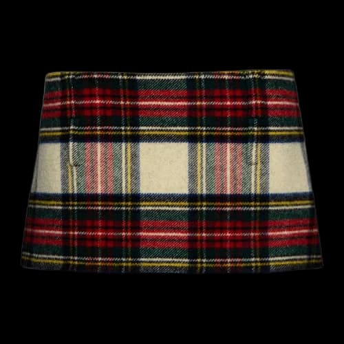 Miu Plaid Miniskirt 'Ivory'