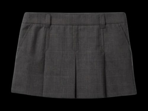 Miu Tartan Print Mini Skirt Ardesia