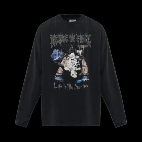 Vetements COF Sacrifice Long-Sleeve Top 'Washed Black'