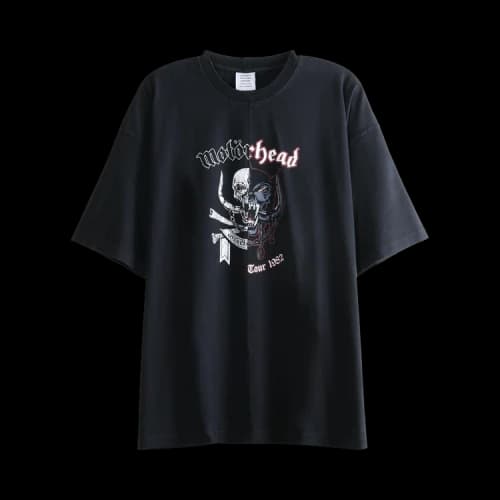 Vetements x Motorhead Double Graphic Cut-Up T-Shirt 'Washed Black'
