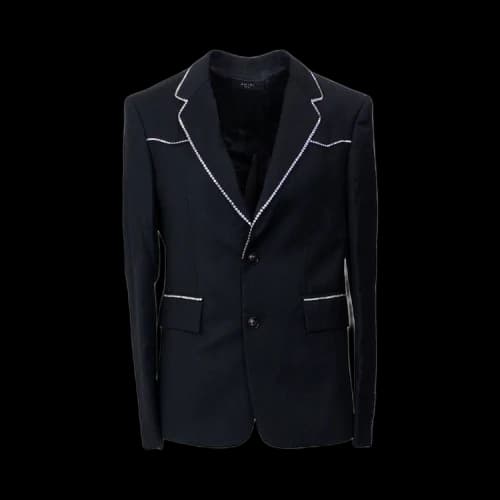Amiri Crystal Trim Single Breast Jacket 'Black'