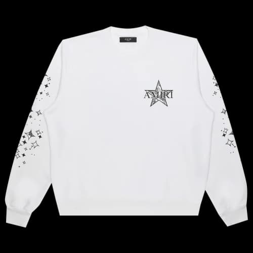 Amiri Paisley Star Crew 'White'