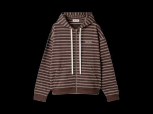 Miu Striped Hoodie Oecacaobianco
