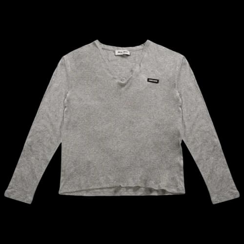 Miu Jersey Polo Shirt 'Grey'