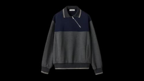 Miu Women's Zipper Sweatshirt Anthracite/Grey Blue