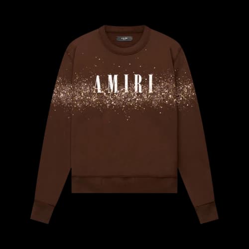 Amiri Core Logo Crystal Painter Crew 'Brown'