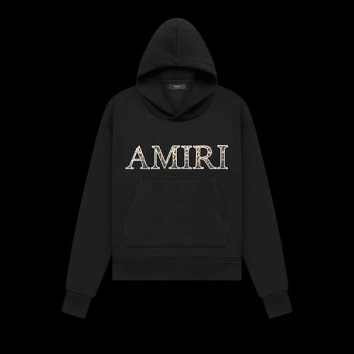 Amiri Leopard Applique Hoodie 'Black'