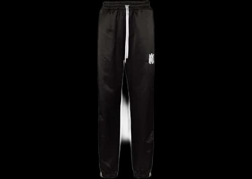 AMIRI Satin Finish Drawstring Trackpant Black/White