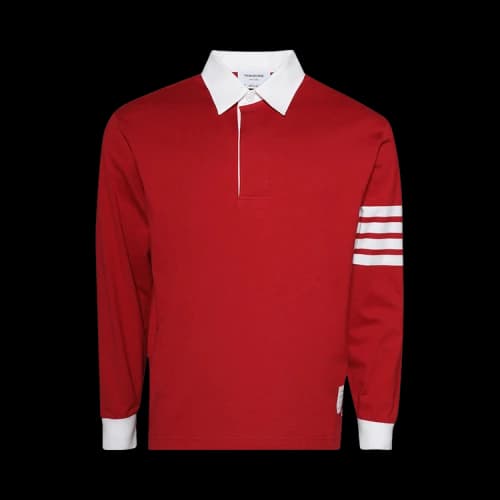 Thom Browne Oversized Long Sleeve Rugby Polo 'Red'