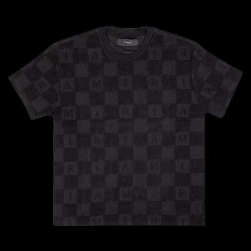 Amiri Checked Towel T-Shirt 'Black'