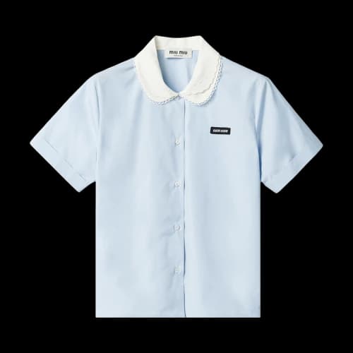 Miu Poplin Shirt 'Sky Blue'